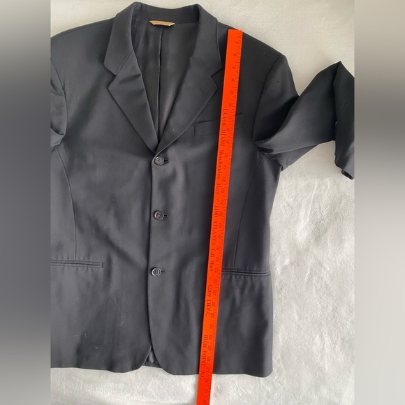 VTG Donna Karen Signature Made In Italy Blazer Jacket Black 100%Wool Short 40/33 - Picture 14 of 16